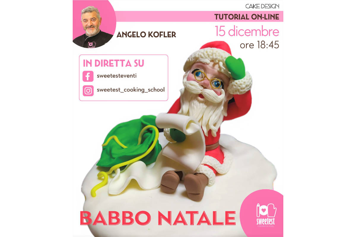 Video tutorial di Cake Design in Regalo: divertiti a realizzare con noi Babbo Natale in pasta di zucchero